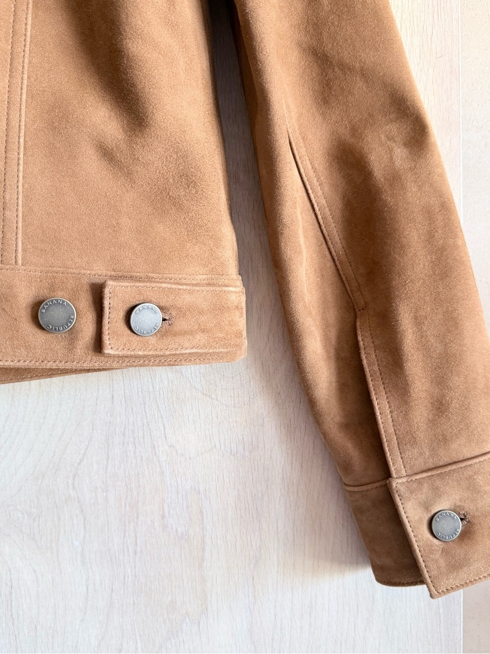 Banana Republic Relaxed Suede Jacket Sweet Chestnut Women's S - Picture 7 of 15